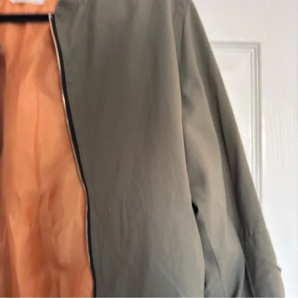 Green Zip-Up Bomber Jacket size small - Picture 4 of 11
